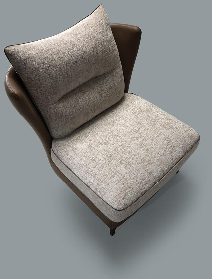 Borzalino Кресло из кожи и ткани sun-id-1467667 - Вид №1