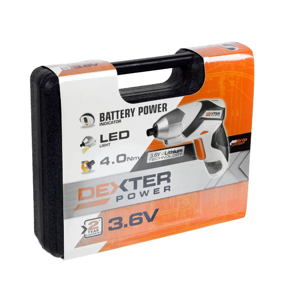 Отвертка аккумуляторная Dexter Power IC36LSD, 3.6 В Li-ion 1.3 Ач STLM-2041325 - Вид №2