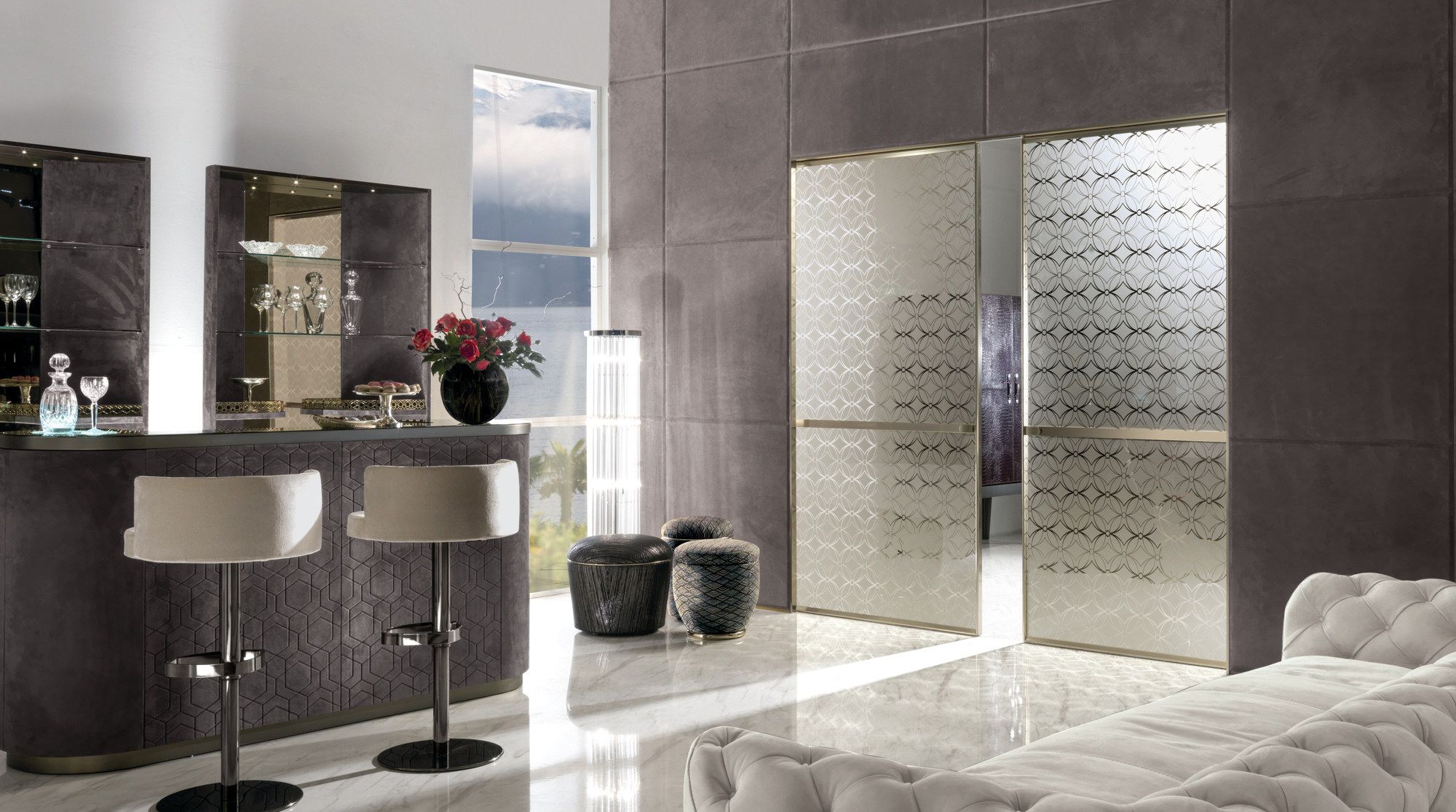 Обшивка из кожи Longhi Aluminiun Chic – Двери ARCH-00081284 - Вид №4