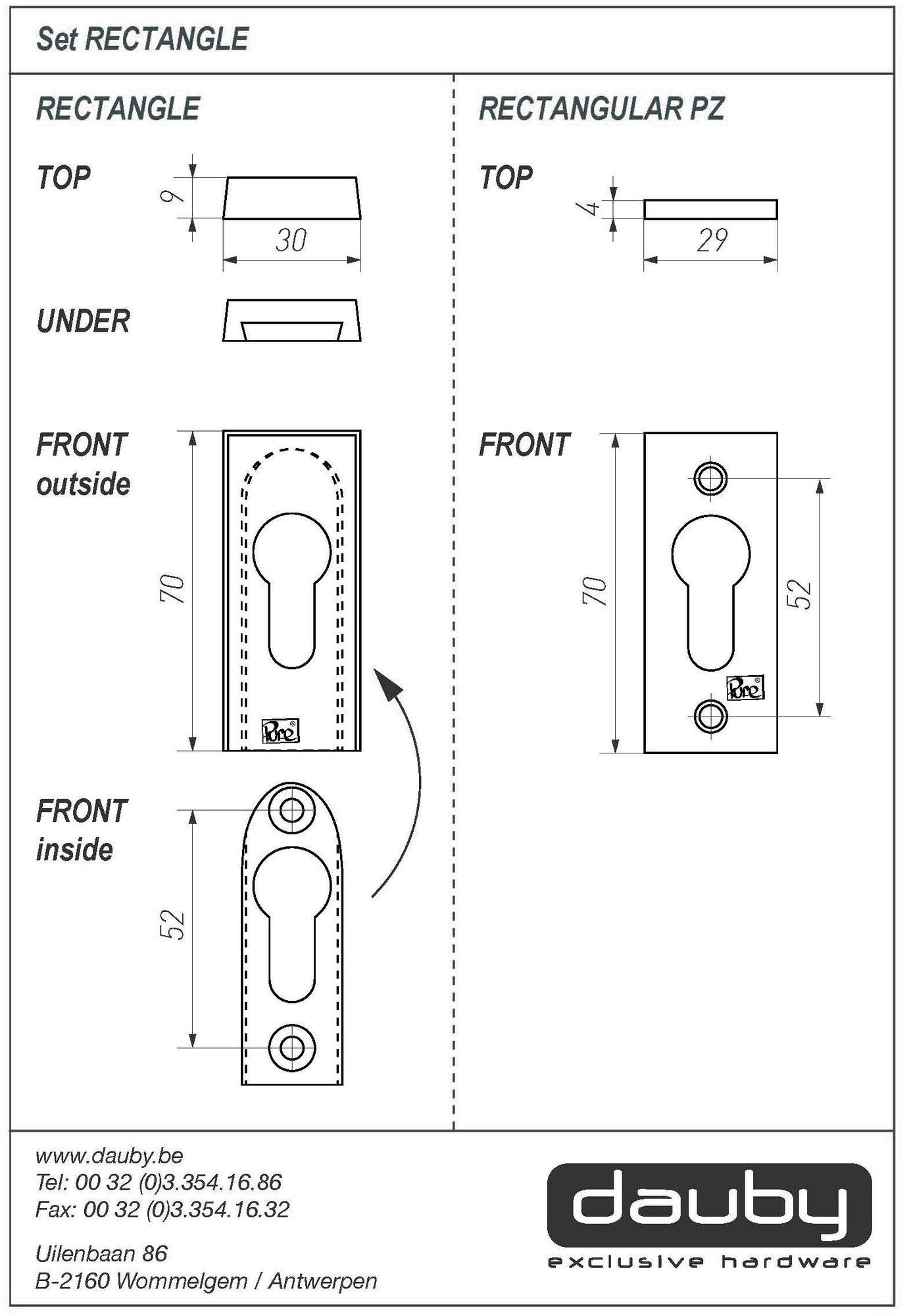 Dauby Прямоугольная насадка Pure® 10114 - Вид №2