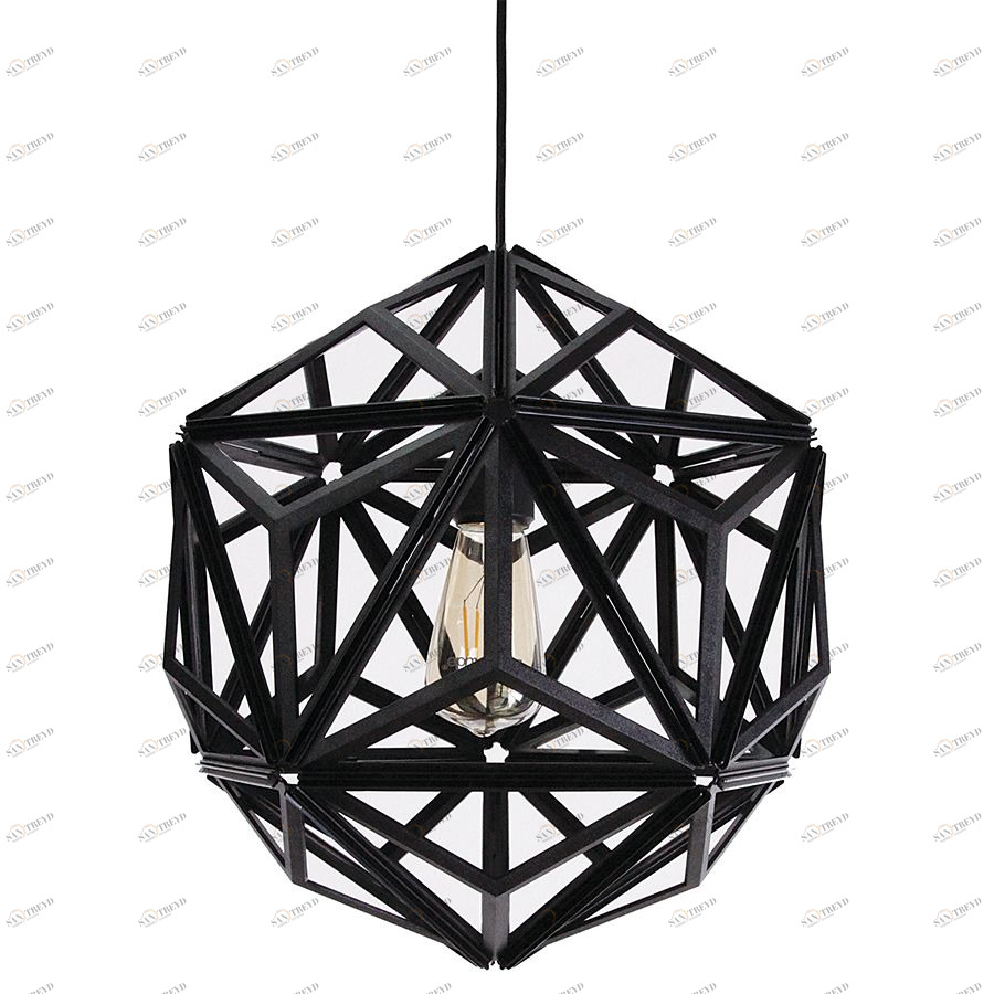 Светильник потолочный Icosa Wireframe, черный Qualy QL10249BKBK