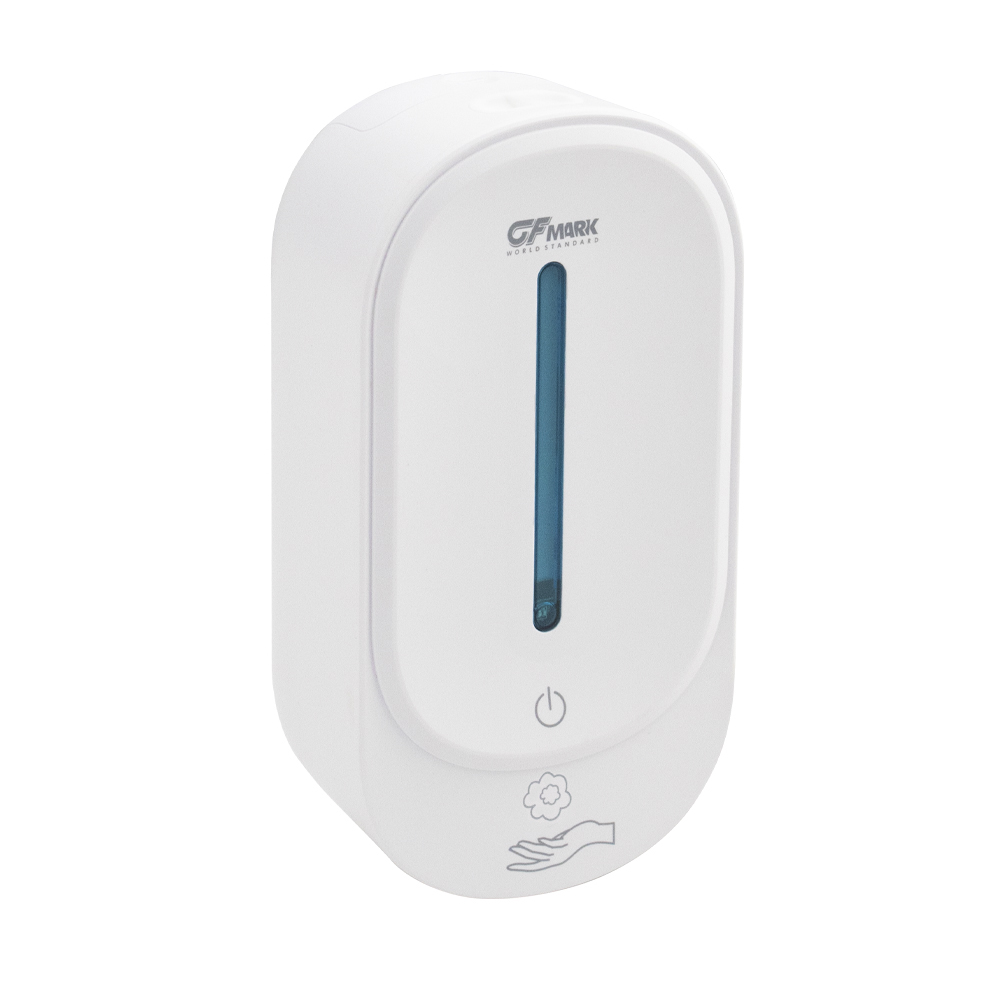 GFmark - Дозатор СЕНСОРНЫЙ, ПЕНА, пластик АБС, БЕЛЫЙ, большой, с полоской, 350 мл, код: 677 