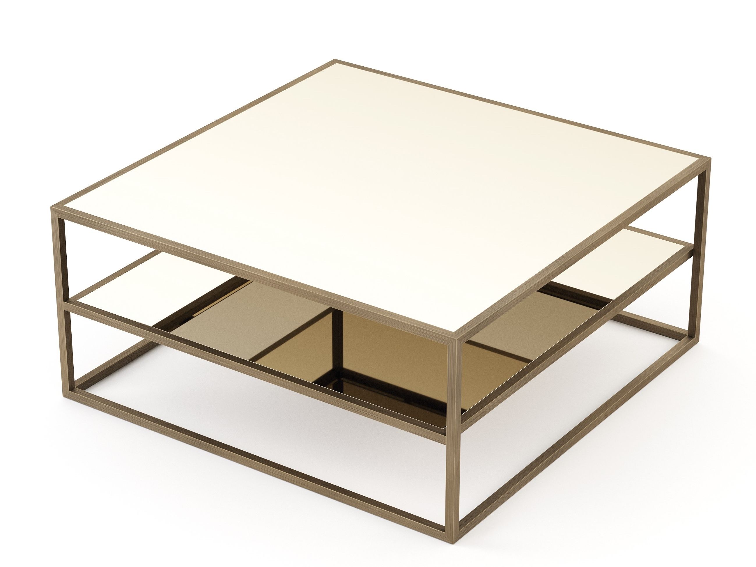 Деревянный квадратный низкий журнальный столик Stylish Club мост ARCH-00146196 - Вид №2