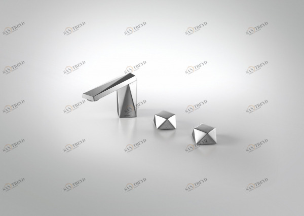 Смеситель для умывальника на три отверстия S DIAMOND F218102C bravat