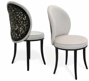 KOKET Стул из лакированной ткани с обивкой Merveille