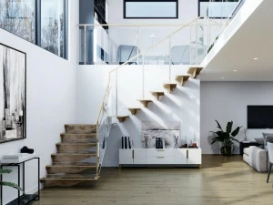 Siller Treppen Г-образная консольная лестница из стали Cubus