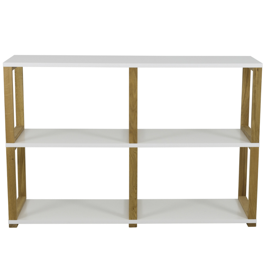 Стеллаж Tenzo Art, 80х120х36 см, дуб, белый 2322001 - Вид №1