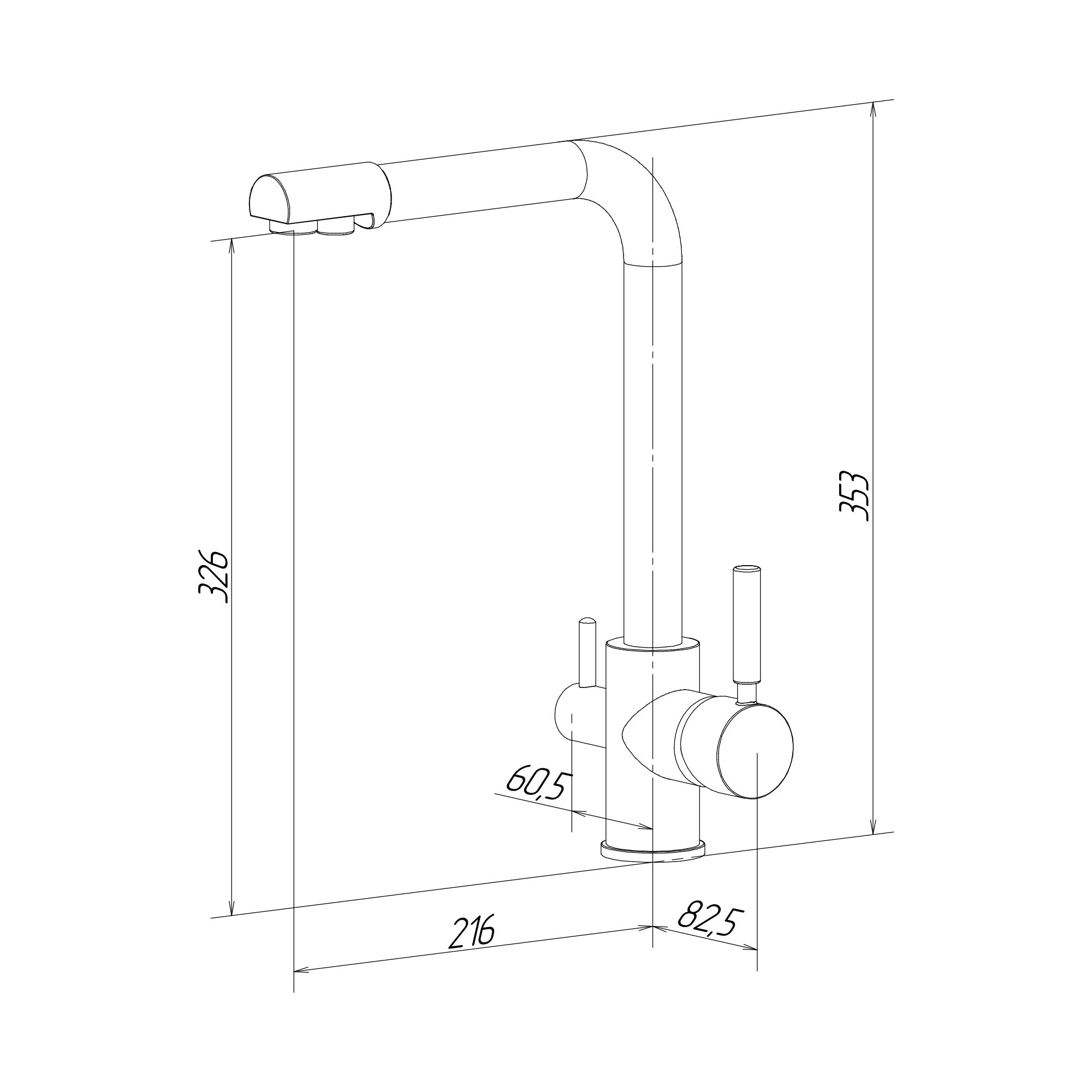 Смеситель для кухни SCANDI Grey KIT KRAKEN  - Вид №4