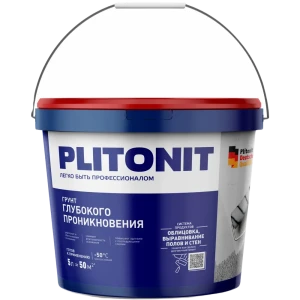 Грунтовка Plitonit глубокого проникновения 5 л для сухих и влажных помещений 89374219