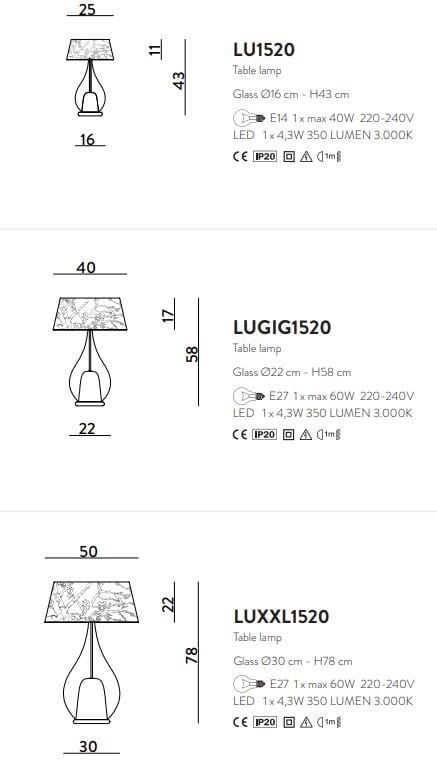 Настольная лампа из дутого стекла Cangini & Tucci Zoe Van Gogh ARCH-00078185 - Вид №2