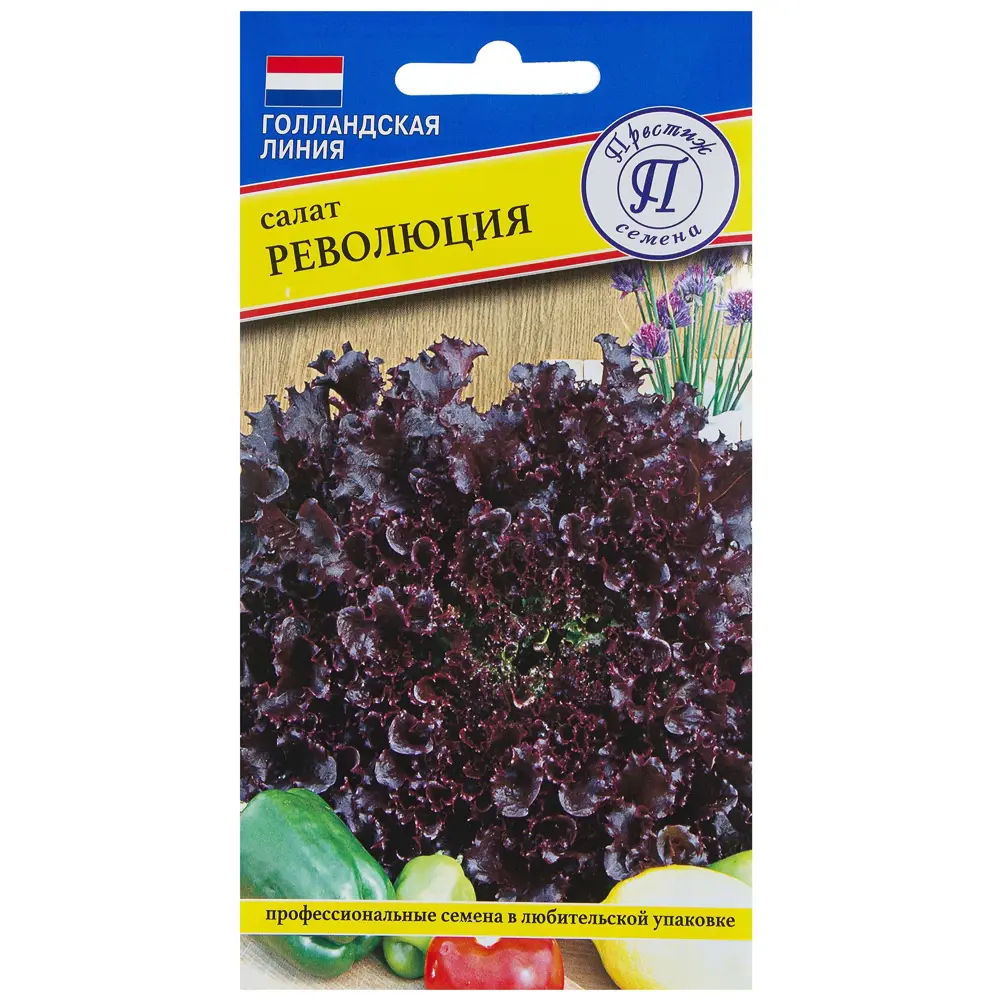 ПРЕСТИЖ СЕМЕНА Салат Революция - бордовый хрустящий латук 13897566 STLM-0003926