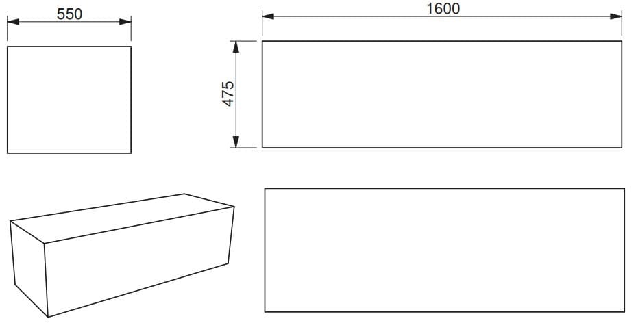 Скамья из пены QM без спинки Quinze & Milan ARCH-00008155 - Вид №1