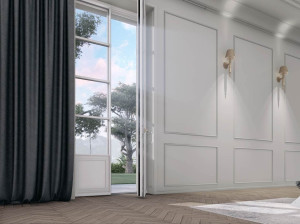 Деревянные распашные двери-окна