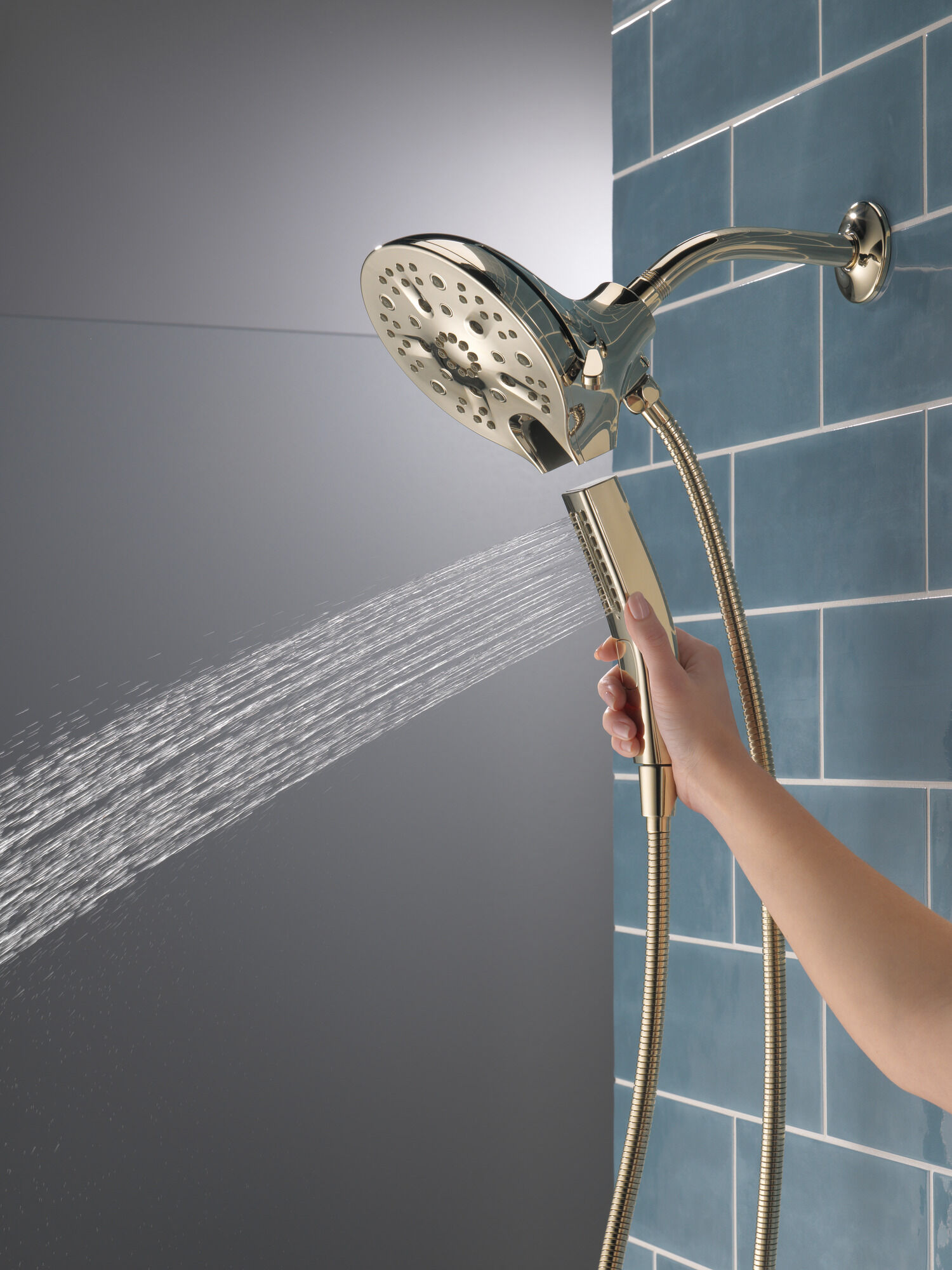 58620-PN25-PK In2ition® H2Okinetic® Душ два в одном с 5 настройками Delta Faucet Universal Showering Полированный никель  - Вид №5
