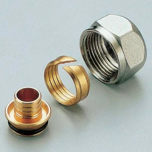 Соединитель для PEX трубы обжим евроконус TIEMME 17(2,0)х3/4"EK