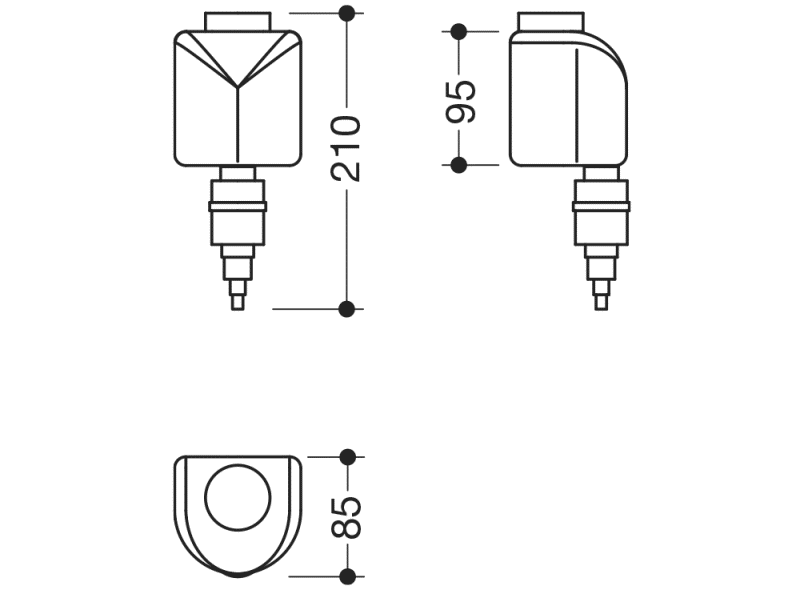 900.06.E02 Бак для мыла и насос для мыла HEWI System 900 - Вид №1