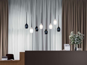 Подвесной светильник из дутого стекла