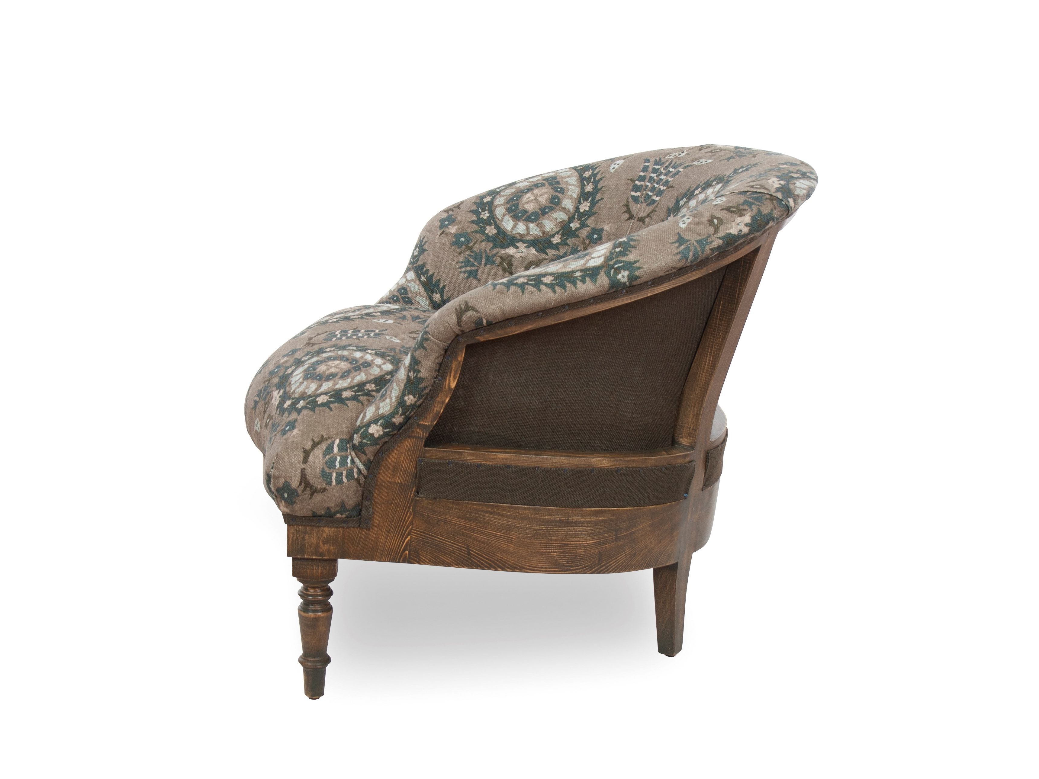 Бархатное кресло с подлокотниками CREARTE COLLECTIONS Хлопковая эссенция ARCH-00004832