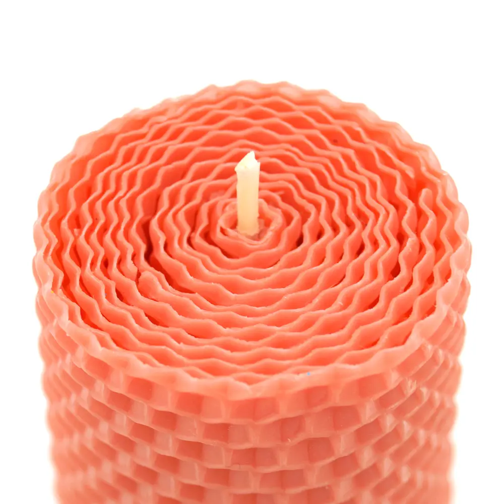 Свеча вощинная цилиндр розовая 6x26 см EVIS STLM-2085041 - Вид №1