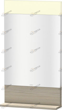 VE751003131 Vero Зеркало с полочкой внизу Сосна серебристая, декор Duravit