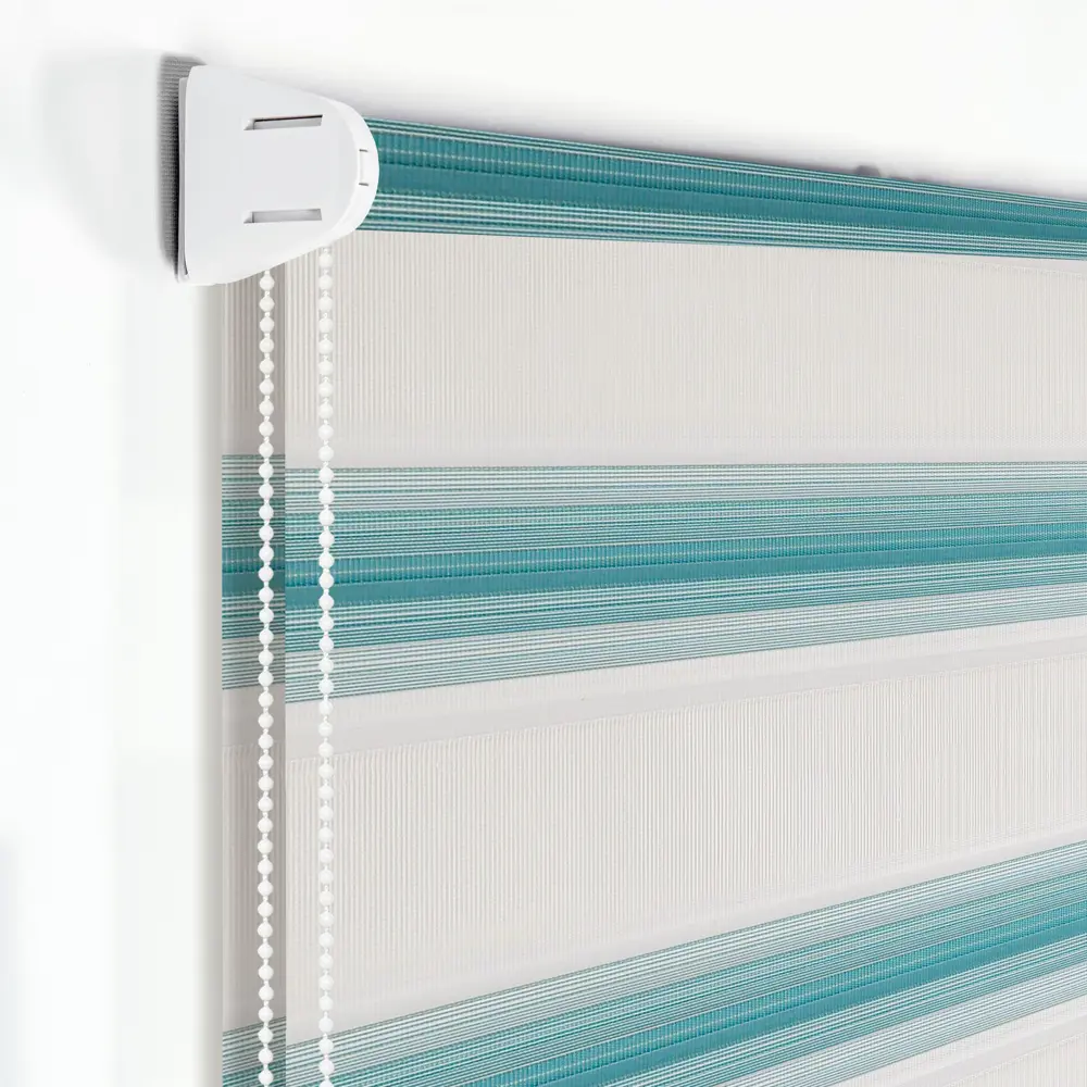 Штора рулонная день-ночь Palermo 120x250 см бирюзовая MIAMOZA Д/н Palermo STLM-2012925 - Вид №1