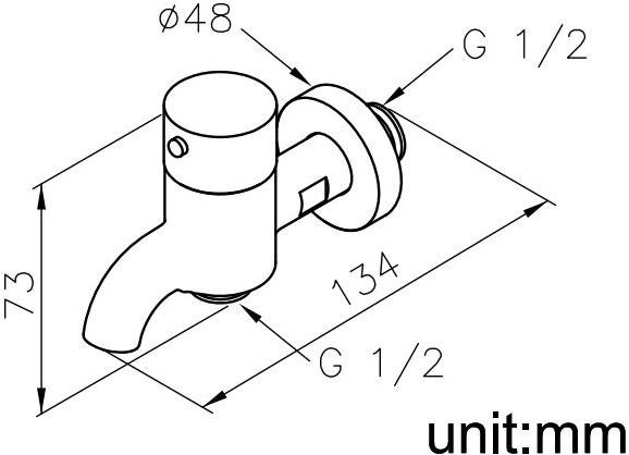 JUSTIME Настенный однорычажный смеситель для раковины из хромированной латуни Pan i sun-id-1466144 - Вид №4