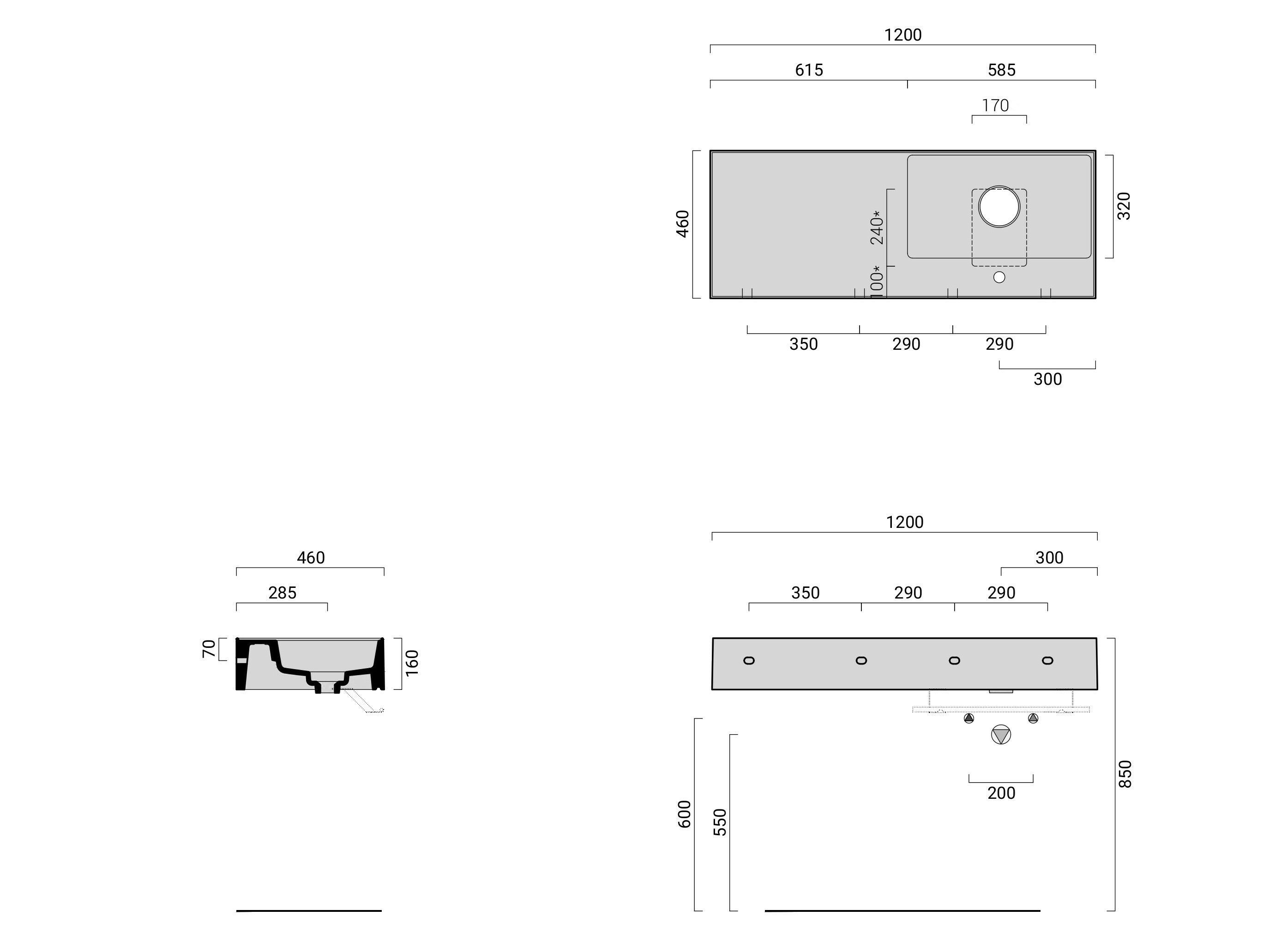 Прямоугольная раковина Domus Falerii Lavatrucco ARCH-00153195 - Вид №10