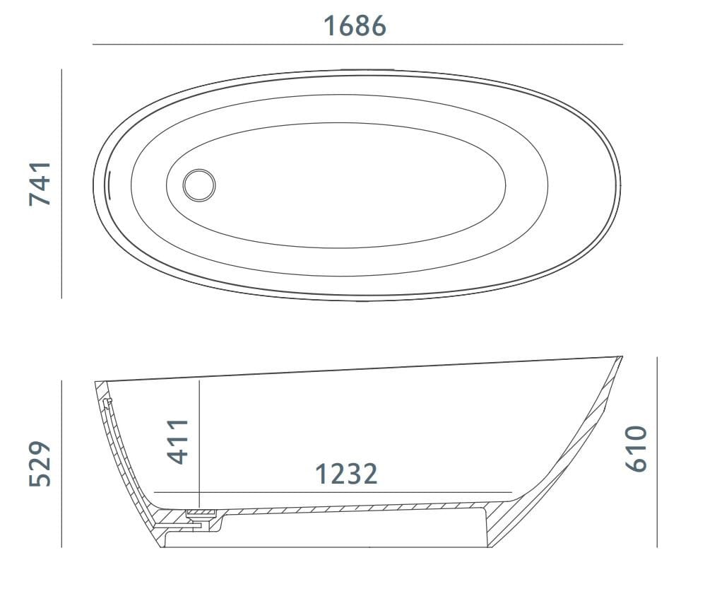 Овальная ванна в центре комнаты в Долотеке© Acquabella Acquawhite ARCH-00129193 - Вид №5