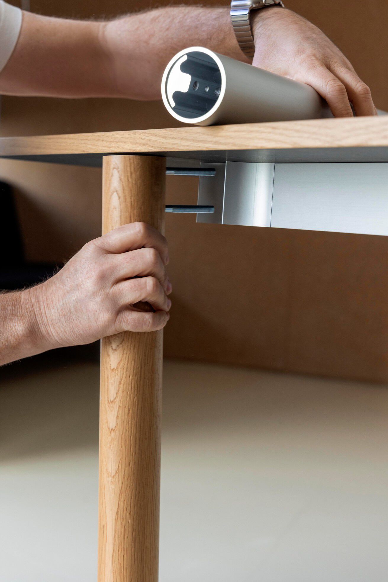 Круглый стол с алюминиевыми или твердыми дубовыми ножками Hay пристройка ARCH-00070353 - Вид №23