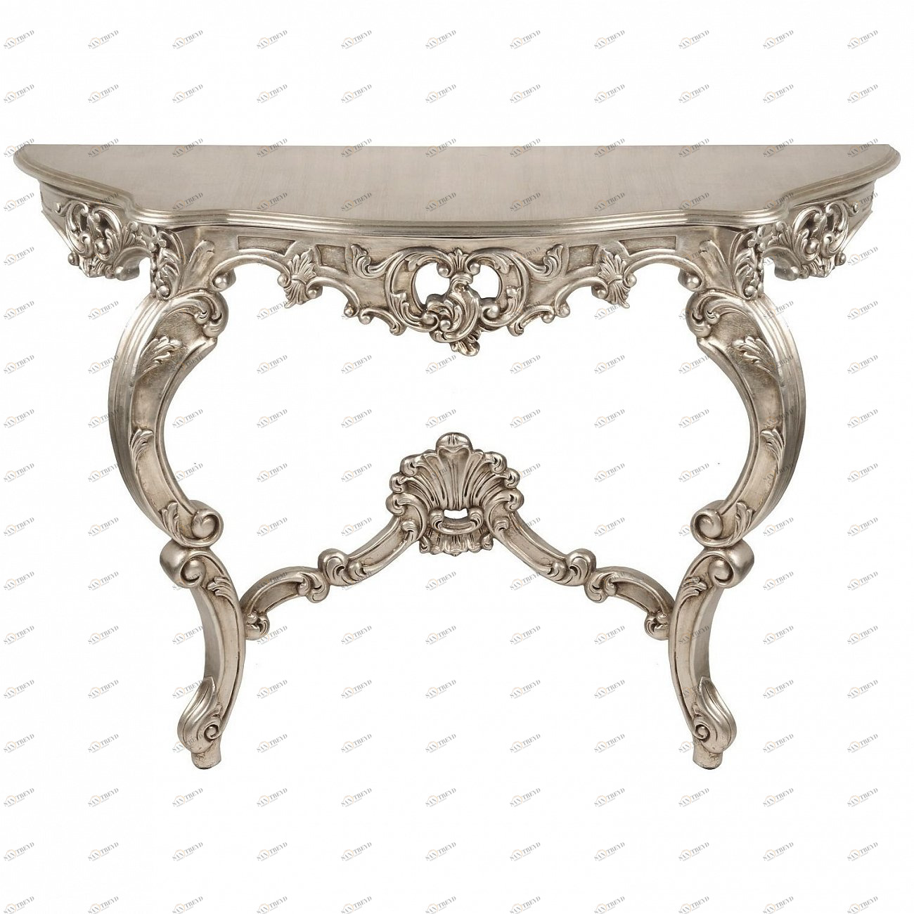 Консоль с деревянной столешницей 78х113 см античное серебро Fly Silver ART-ZERKALO  00-3884137 Серебро 
