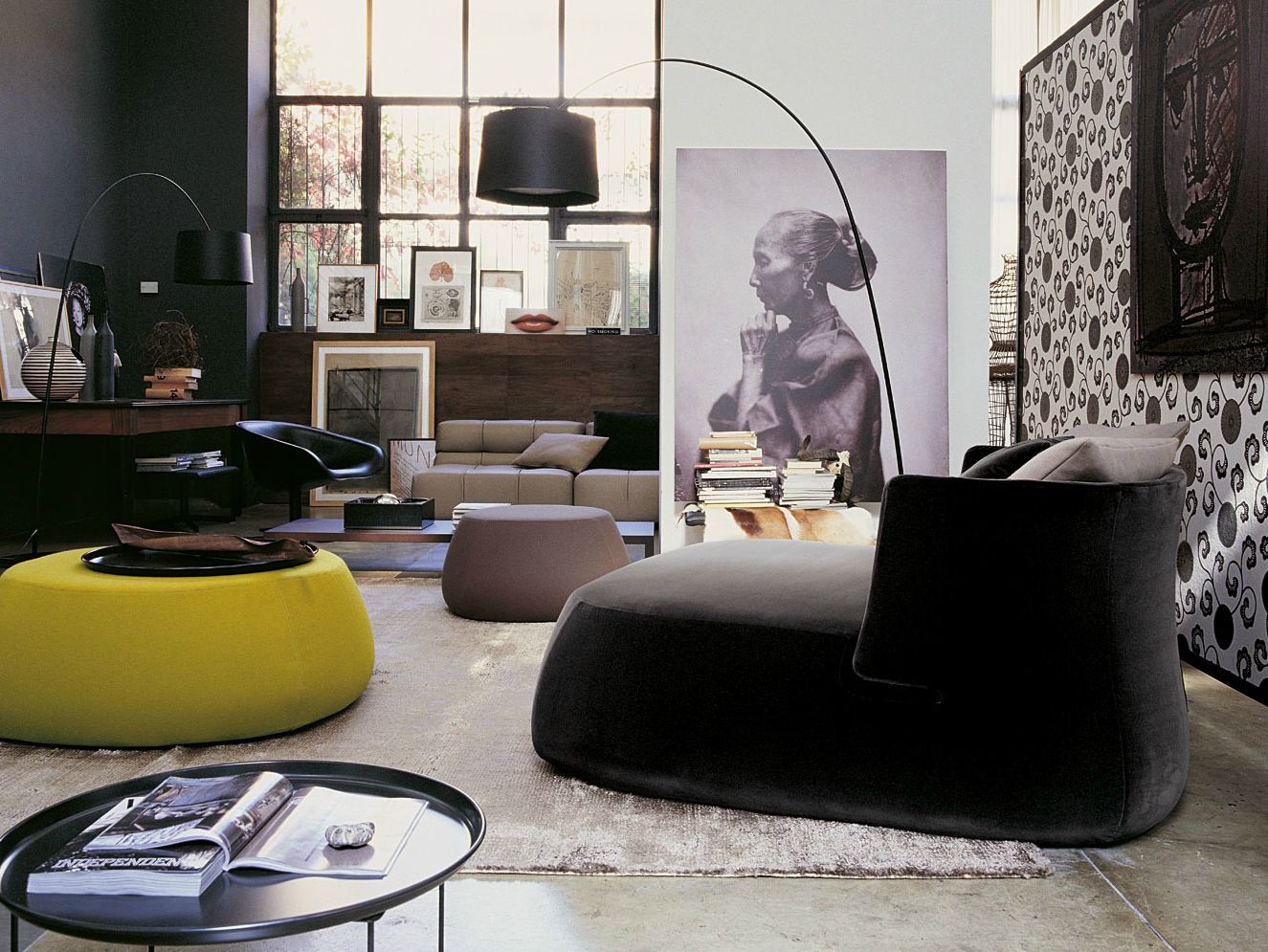 Круглый пуф из ткани B&B Italia Fat Sofa ARCH-00152420 - Вид №2