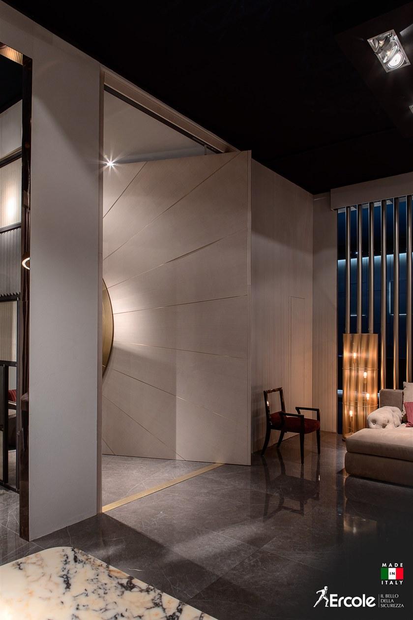 Ercole Автоматическая бронированная поворотная дверь из массива дерева и латуни sun-id-1348399 - Вид №3