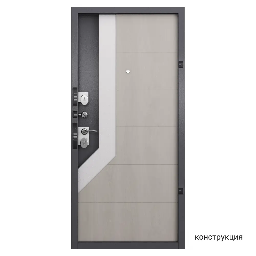 Дверь входная металлическая Берн 2 860 мм левая цвет белое дерево TOREX STLM-2084603 - Вид №13