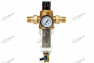 Гейзер Бастион 3/4 7508075233 для холодной воды с обратной промывкой и манометром 32680
