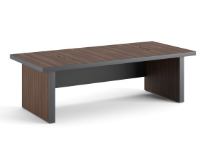 Деревянный направленный прямоугольный стол с ящиками