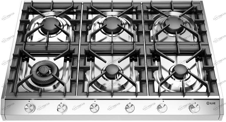 Ilve Газовая плита из нержавеющей стали Professional plus Hcp9656d Santreyd 