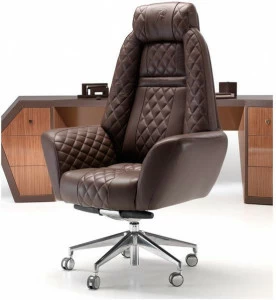 Tonino Lamborghini Casa Поворотное кожаное кресло Executive с 5-ю спицами и колесами Long beach