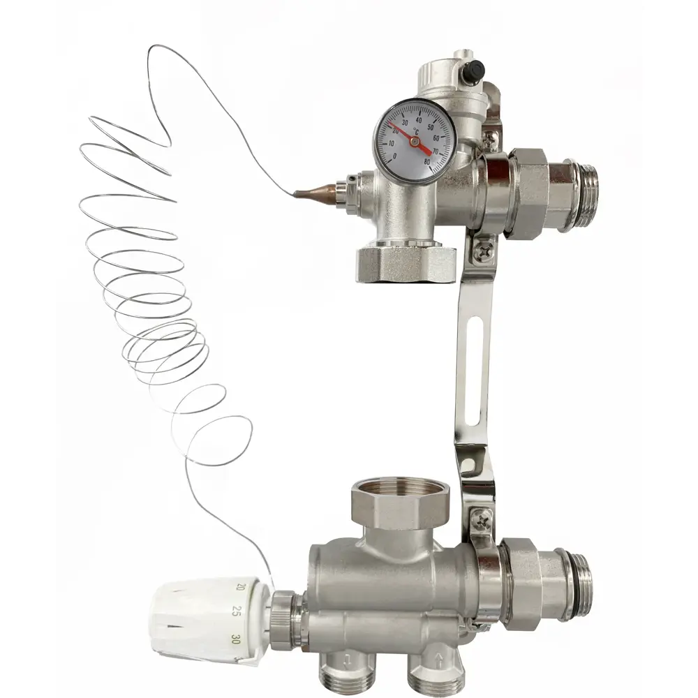 Насосно-смесительный узел Спец с четырехходовым клапаном 180 мм 1" без насоса STLM-2179855