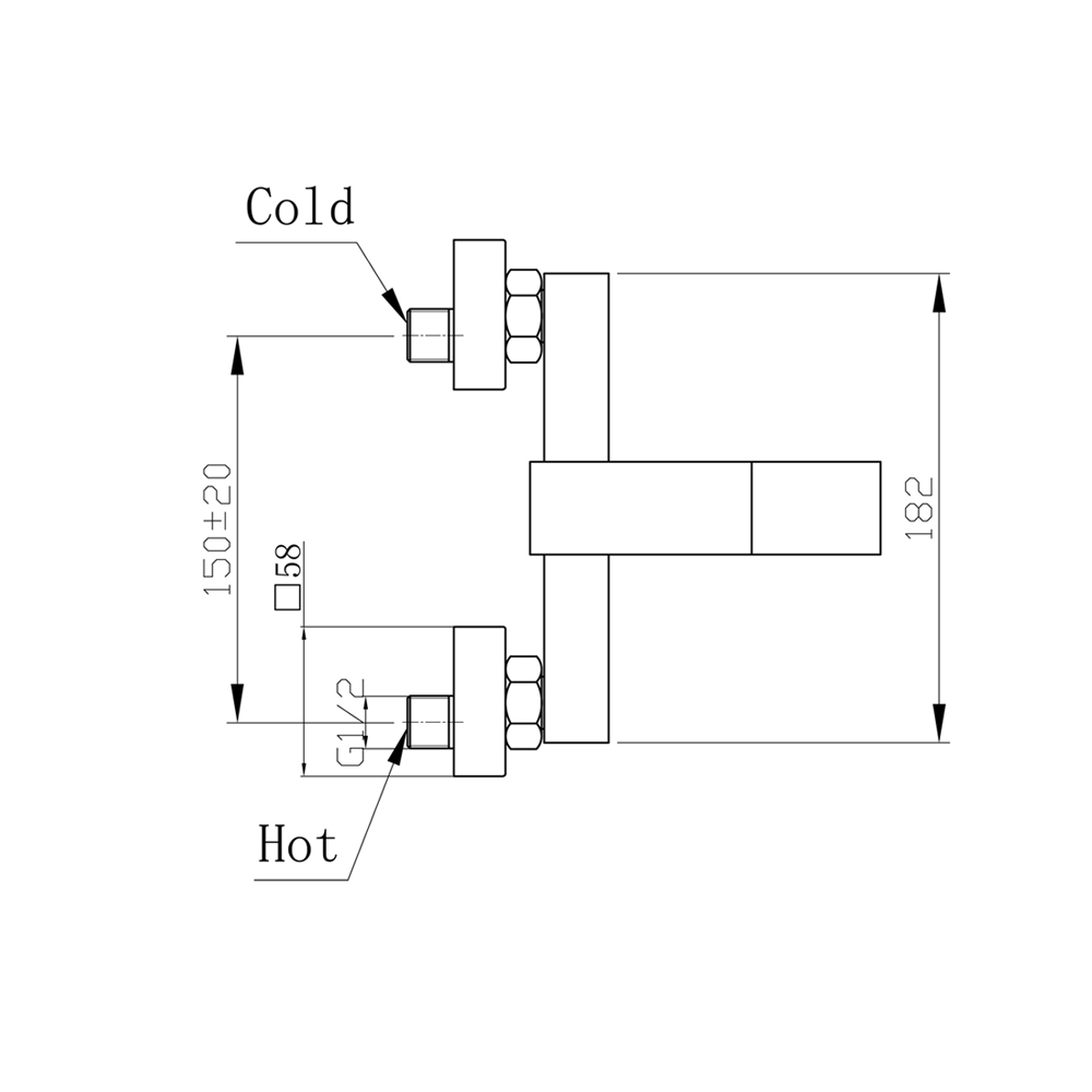 R0050 Смеситель для ванны однорычажный Raiber  - Вид №2