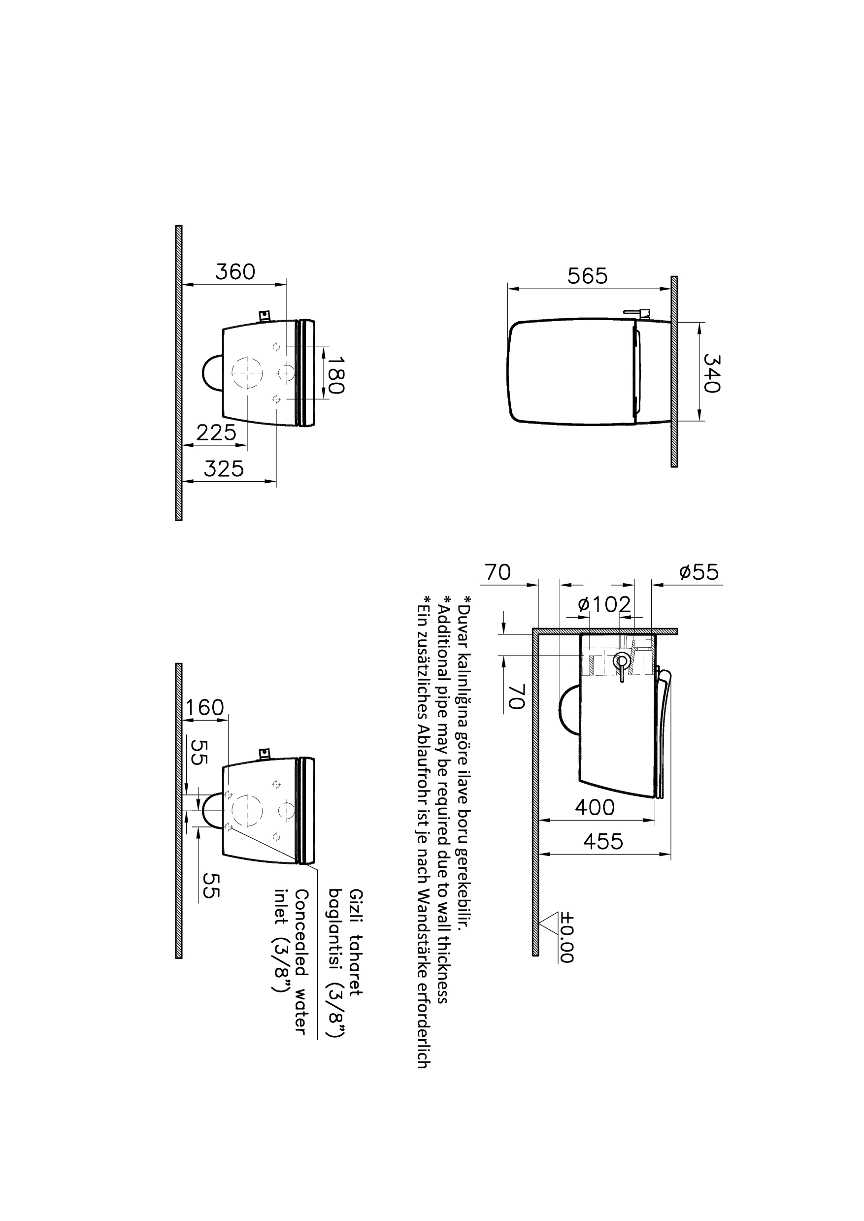 7672B003-6201 Биде Vitraglobal Metropole - Вид №1