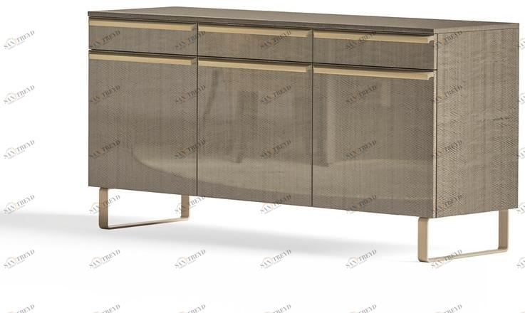 Barnini Oseo Лакированный буфет с распашными дверцами с ящиками Richmond upon thames Rc145