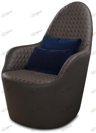 Reflex Мягкое кожаное кресло с подлокотниками Swan sun-id-1388298