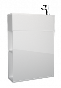 У94716 Тумба с раковиной Stretto 50П 1д. Белый глянец 1 Marka Stretto