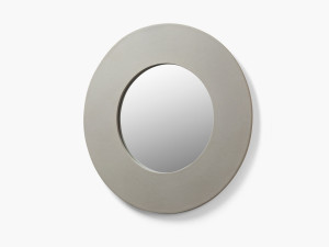 Настенное круглое бетонное зеркало