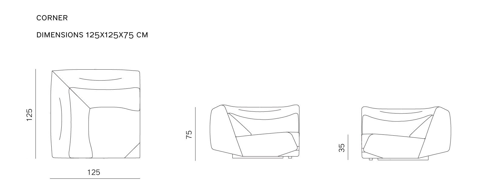 Модульный тканевый диван с полуостровом prostoria Отсутствует ARCH-00066693 - Вид №7