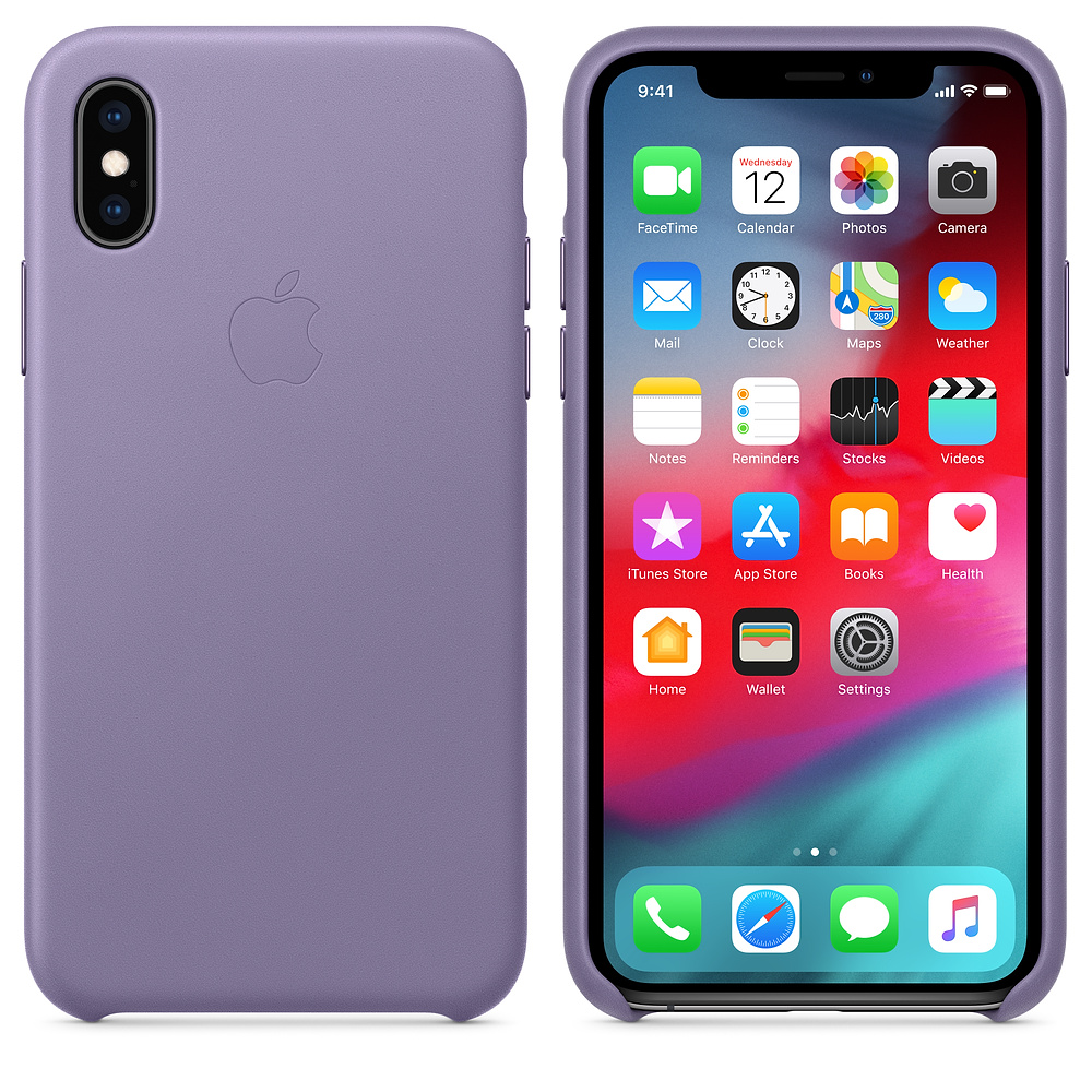 MVFR2ZM/A Iphone xs leather case - lilac Apple Santreyd  - Вид №3