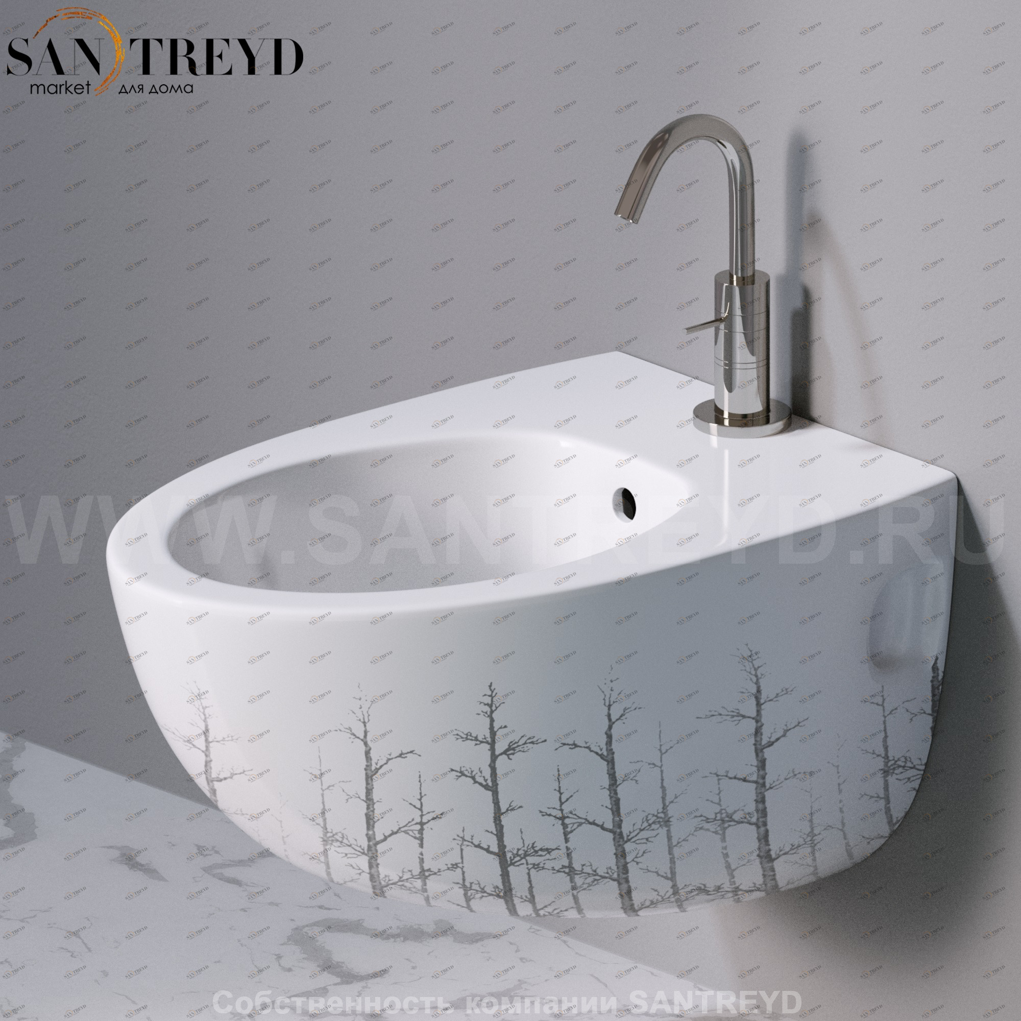 S512405 Биде подвесное OVAL A. e T. Italia AeT ITALIA