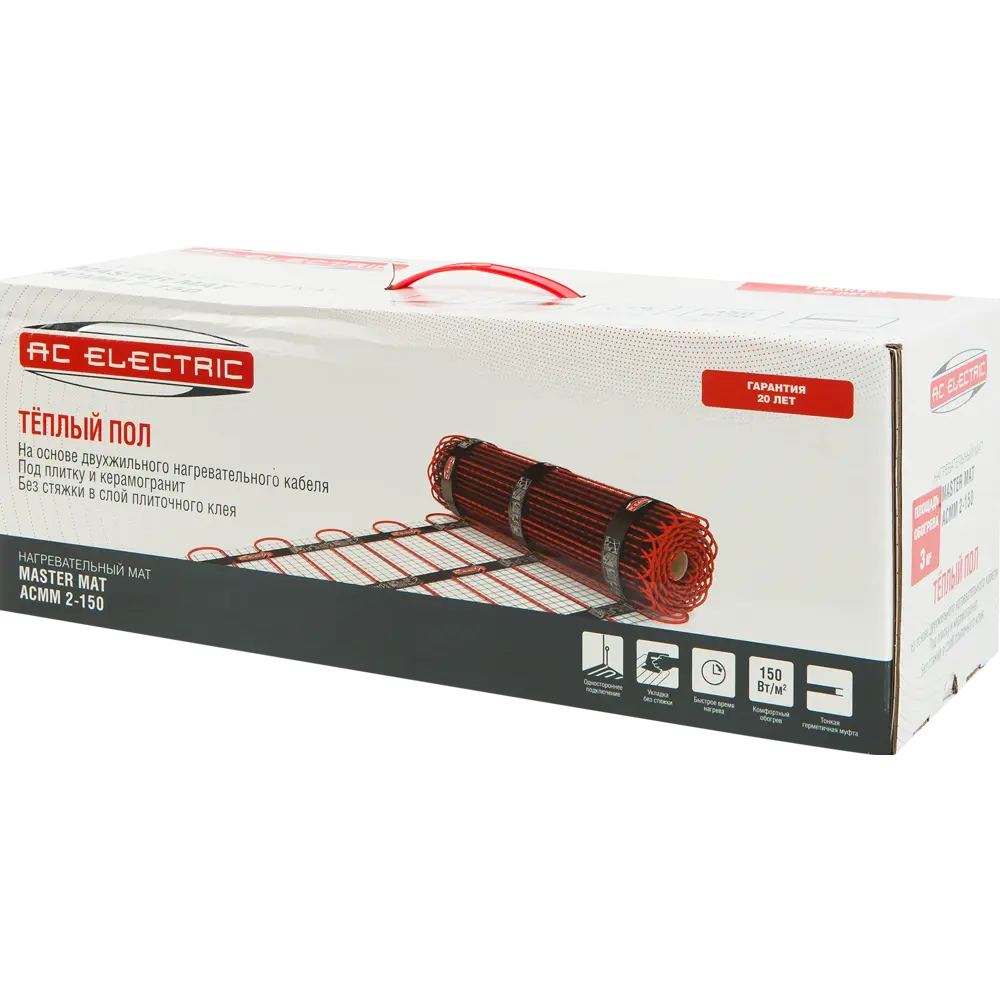 Нагревательный мат для теплого пола AC Electric 3 м2 450 Вт STLM-2101270 - Вид №4