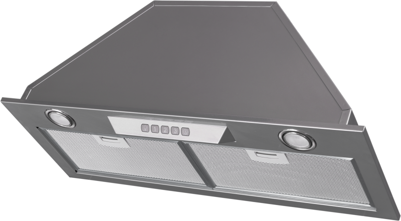 INLINEA 72 XE Встраиваемая вытяжка, ширина 72 см, отвод/рециркуляция, 650 м3/час, электронное управление, 3 скорости, галогенное освещение 2х20 вт, анодированный алюминиевый жироулавливающий фильтр,таймер, угольный фильтр с6с (опция), 42-58 дб, цвет сереб Santreyd 