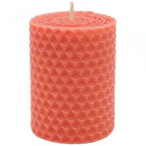 Свеча вощинная цилиндр розовая 5x6.5 см
